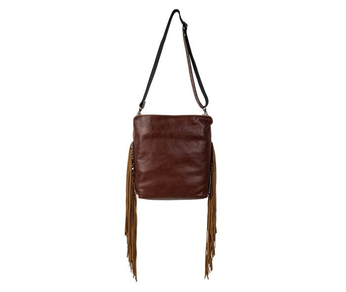 Artesia Way Fringed Hand-Tooled Bag