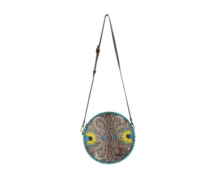 Boho Teal Round Bag