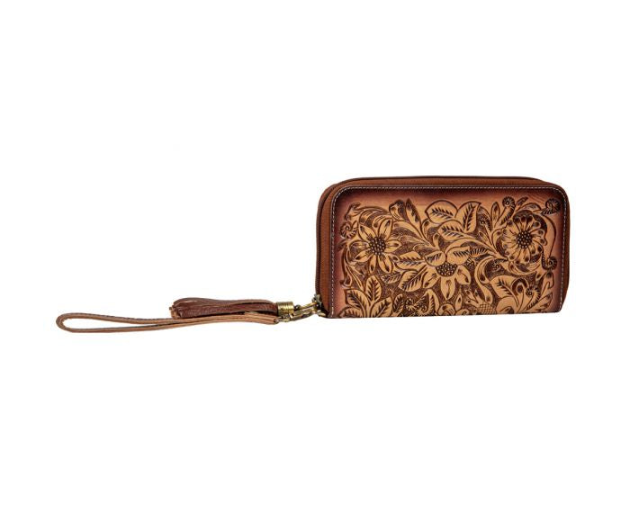 Magnolia Grove Hand Tooled Wallet