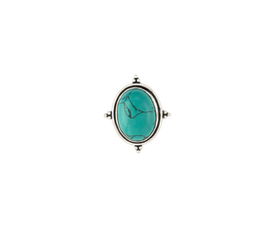 Prairie Rose Oval Turquoise Ring