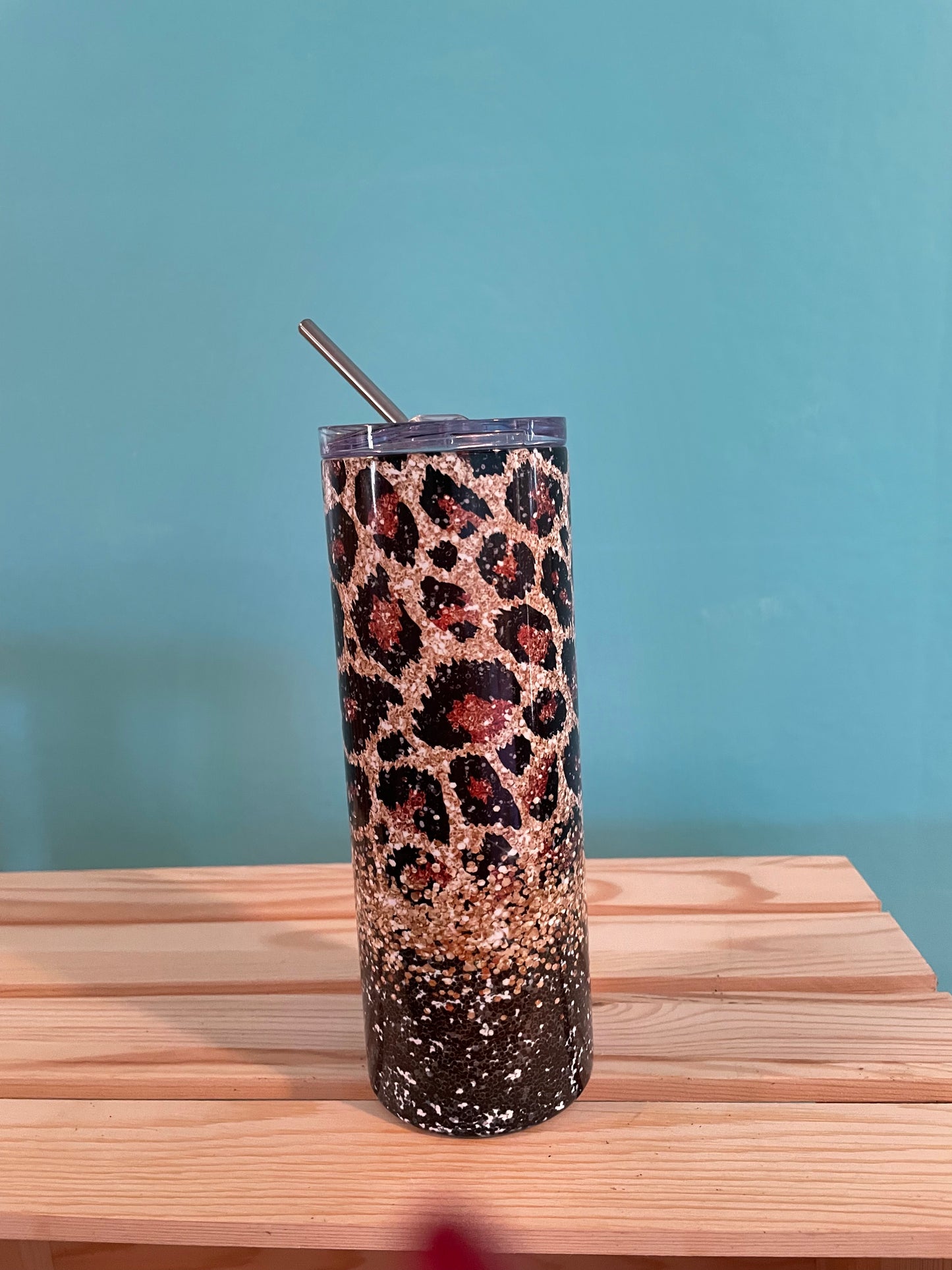 Glitter and Leopard, 20 oz Tumblers