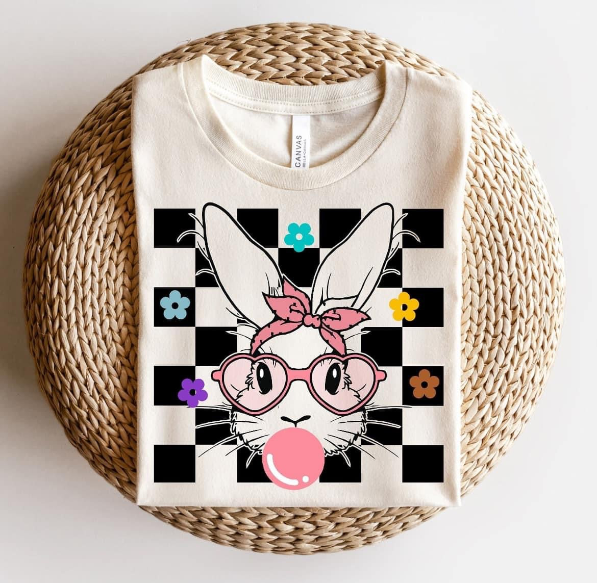 Checkered Bubblegum Bunny