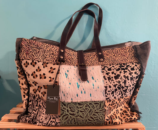 Multi Patch Weekender Bag