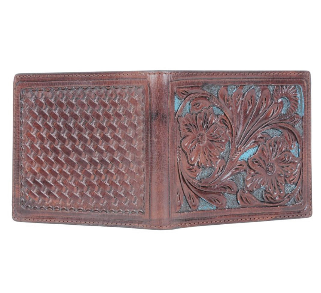 Tooled Leather Men’s Wallet