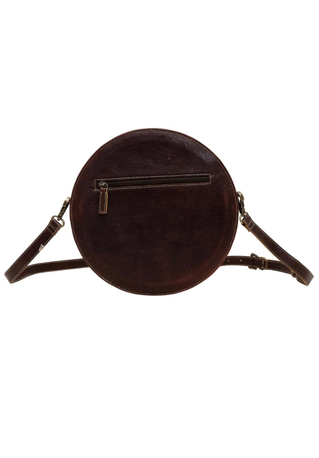 Boho White Round Bag